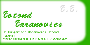 botond baranovics business card